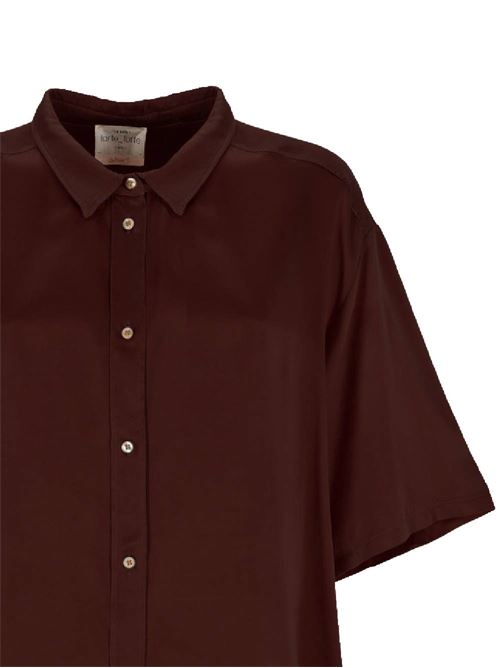 Camicia in seta marrone cacao Forte forte | 120693006